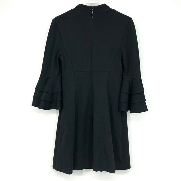 Trina Turk Black Tiered Bell Sleeve Dylan Dress - Picture 7 of 12